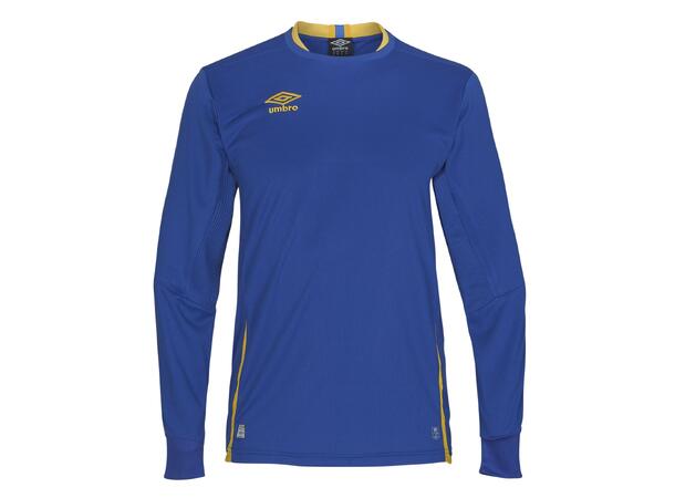 UMBRO UX Elite LS Jsy Blå/Gul S Flott langermet spillertrøye 