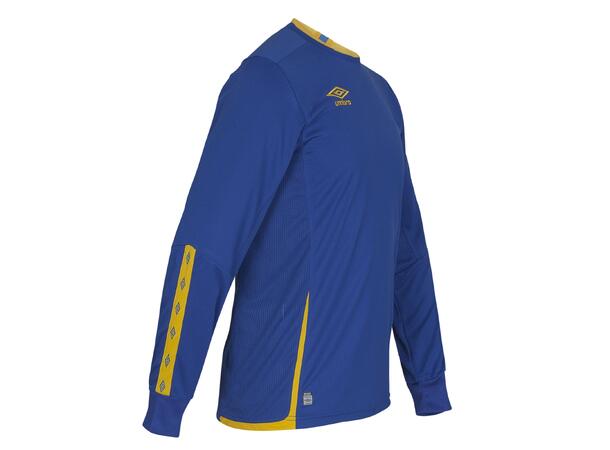 UMBRO UX Elite LS Jsy Blå/Gul S Flott langermet spillertrøye 