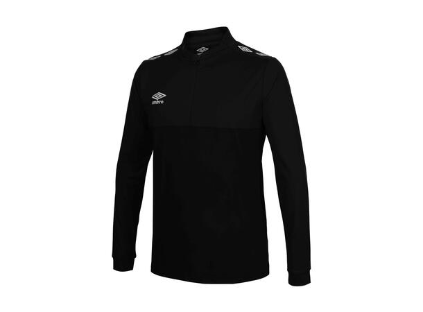 UMBRO UX Pro Half Zip Jr Sort/Hvit 116 Treningsgenser med glidelås til junior 