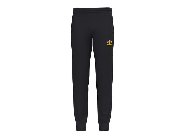 UMBRO UX Pro Slim Pant Jr Sort/Gul 116 Treningsbukse i smal passform junior 