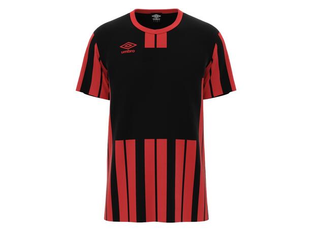 UMBRO Inter Strip Jsy SS Rød/Sort L Stripet teknisk spillertrøye 