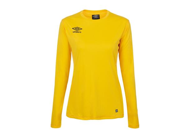 UMBRO Liga LS Jersey W Gul 40 Flott langermet spillertrøye til dame 