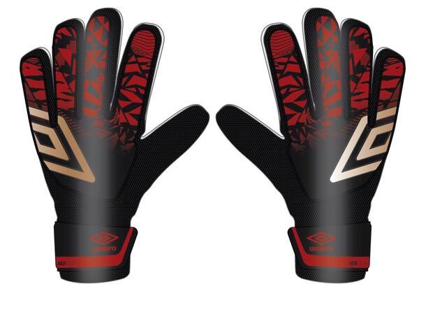 UMBRO Neo Club Glove Jr Sort/Gull 4 Keeperhanske til junior 