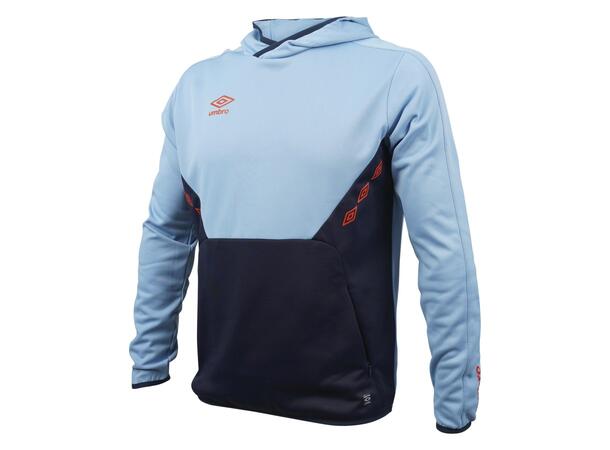 UMBRO Core Tech Hoodie Jr Lys blå 128 Hettegenser i resirkulert polyester 