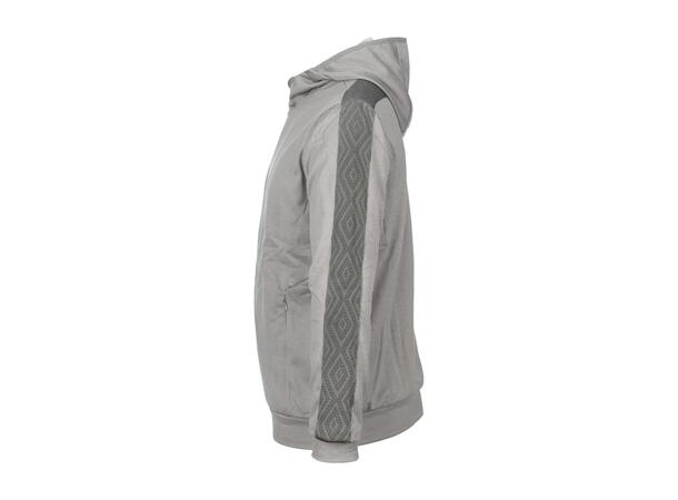 UMBRO Flex Full Zip Hood J Lys grå 128 Jakke med hette i resirkulert polyester 