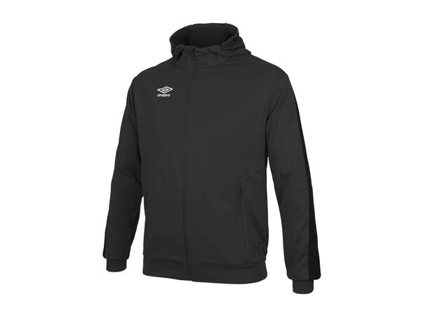 UMBRO Flex Full Zip Hood J Sort 140 Jakke med hette i resirkulert polyester 