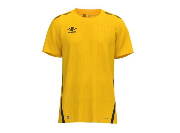 UMBRO UX Pro SS Jsy Jr Gul/Sort 128 Flott kortermet spillertrøye junior 
