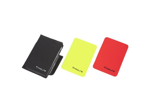 PROLINE Referee Wallet W/cards FB Sort Rødt og gult dommerkort. 