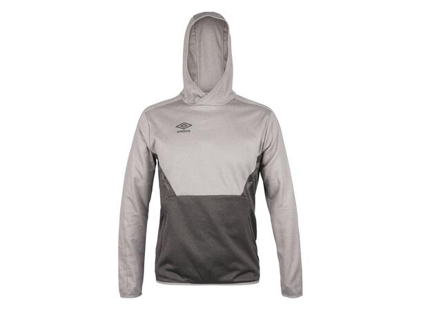 UMBRO Core Tech Hoodie Jr Gråmelert 128 Hettegenser i resirkulert polyester 