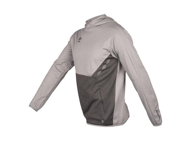 UMBRO Core Tech Hoodie Jr Gråmelert 128 Hettegenser i resirkulert polyester 