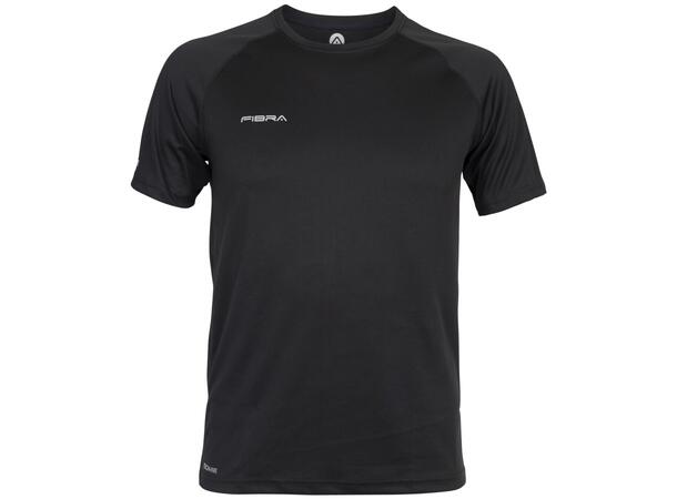 FIBRA Sync Logo Tee Jr Sort 116 Lett komfortabel T-skjorte for Jr. 