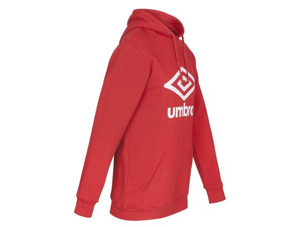 UMBRO Basic Logo Hood Rød XS Hettegenser med Umbrologo og lomme 