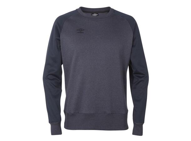 UMBRO Core Tech Crewneck Blå mel. 4XL Rundhalset genser i polyester til voksen 