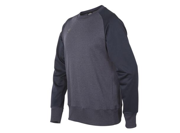 UMBRO Core Tech Crewneck Blå mel. 4XL Rundhalset genser i polyester til voksen 