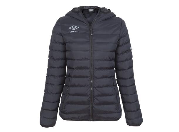 UMBRO Core Isopad Jacket W Sort 34 Vattert jakke med hette til dame 