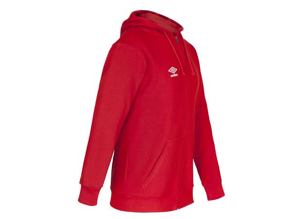 UMBRO Basic Hood Jacket jr Rød 116 Hettegenser med liten logo 