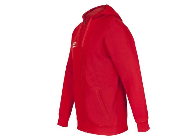 UMBRO Basic Hood Jacket jr Rød 116 Hettegenser med liten logo 