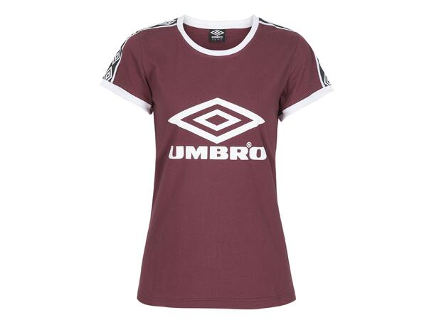 UMBRO Core X Legend Tee W Burgunder 34 T-skjorte til dame i bomull 