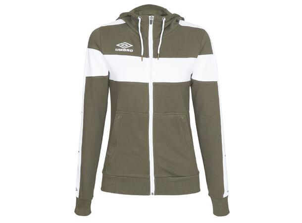 UMBRO Core X Hood Jacket W Grønn 34 Hettejakke i bomull 