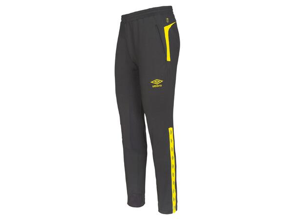 UMBRO UX Elite Pant Slim Sort/Gul M Treningsbukse i smal passform 