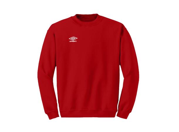 UMBRO Basic Crewneck jr Rød 116 Censer med rund hals og Umbro logo 