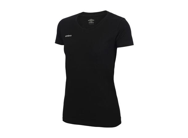 UMBRO Core Cotton Stretch Tee W Sort 34 Rundhalset t-skjorte til dame 