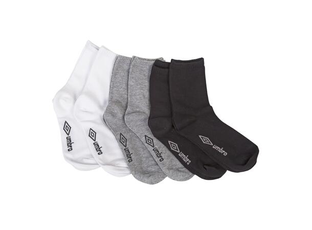 UMBRO Fritidssokker 6 pk Ass. 36-39 Slitesterke fritidsstrømper. 