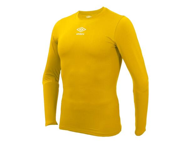 UMBRO UX Elite Underw Top Gul XS/S Teknisk tettsittende trøye med lang arm 