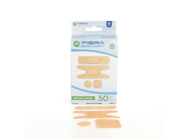 FIBRA Plaster 50pk Water Resistant Waterproof Plasters 50s Assorted 