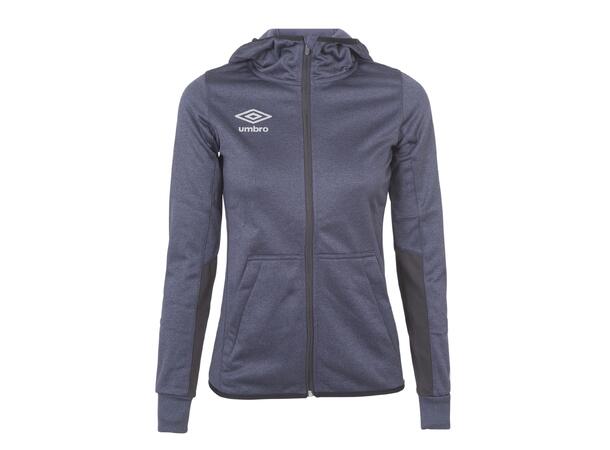 UMBRO Core Tech Hood Zip W19 Blå mel. 34 Hettejakke med glidelås til dame 