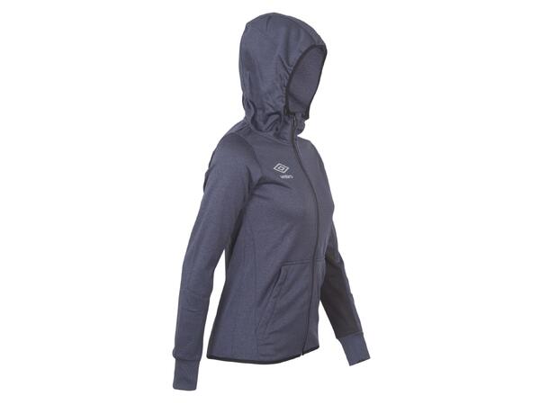 UMBRO Core Tech Hood Zip W19 Blå mel. 34 Hettejakke med glidelås til dame 