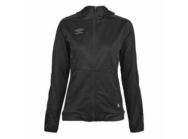 UMBRO Core Tech Hood Zip W Sort 44 Jakke med hette, i resirkulert polyester 