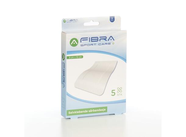 FIBRA Plaster 8x10cm Sterile Pad 5pk Adhesive Wound Dressing Non-woven 8x10cm 