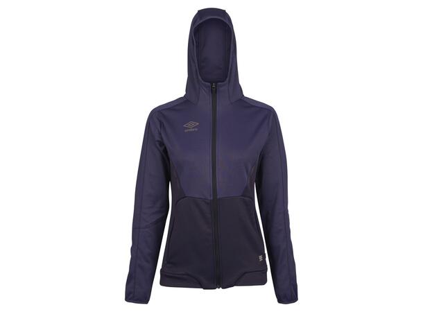 UMBRO Core Tech Hood Zip W Marine 36 Jakke med hette, i resirkulert polyester 