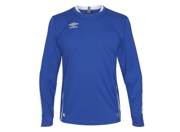 UMBRO UX Elite LS Jsy j Blå/Hvit 128 Flott langermet spillertrøye 