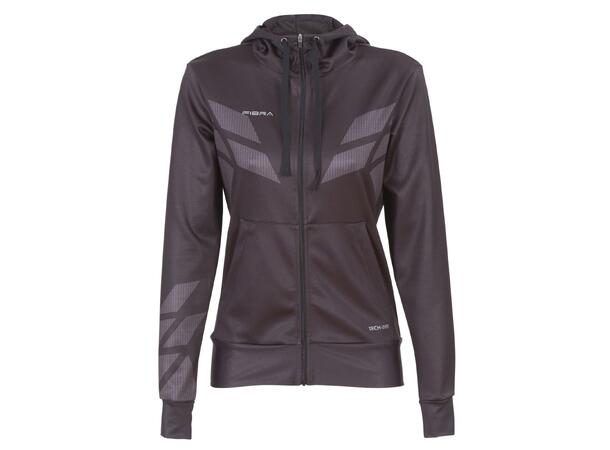 FIBRA Sync Hood Zip W Sort XS Hettejakke med børstet innside 