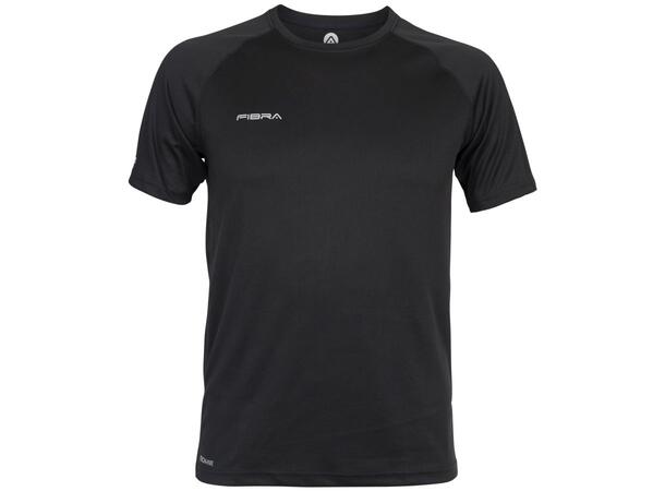 FIBRA Sync Logo Tee Sort S Lett komfortabel T-skjorte 
