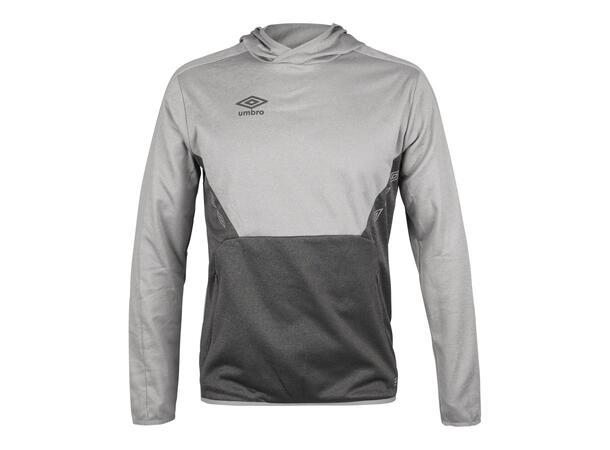 UMBRO Core Tech Hoodie Gråmelert XS Hettegenser i resirkulert polyester 