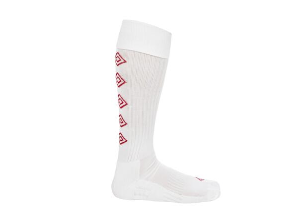 UMBRO UX Elite Fotb.Str Hvit/Rød 26-29 Solide fotballstrømper - god passform 