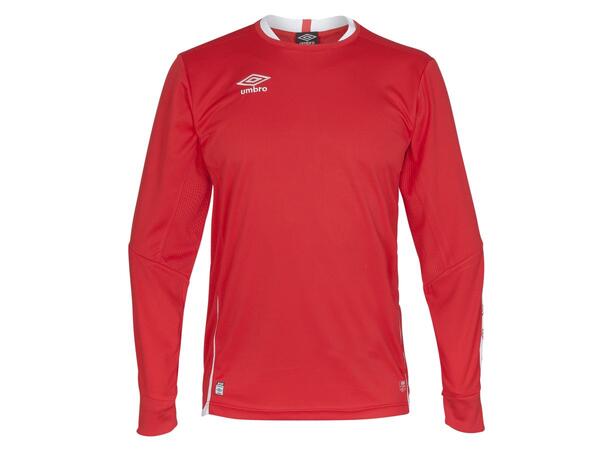 UMBRO UX Elite LS Jsy j Rød/Hvit 128 Flott langermet spillertrøye 