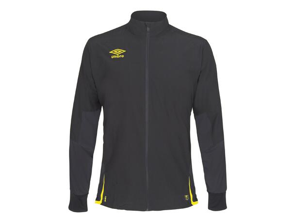 UMBRO UX Elite Trn Jkt Sort/Gul XS Lett treningsjakke, romslig passform. 